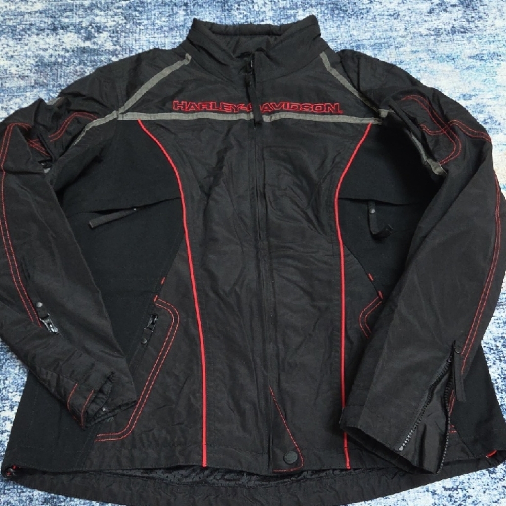 Harley-Davidson Black and Red Jacket